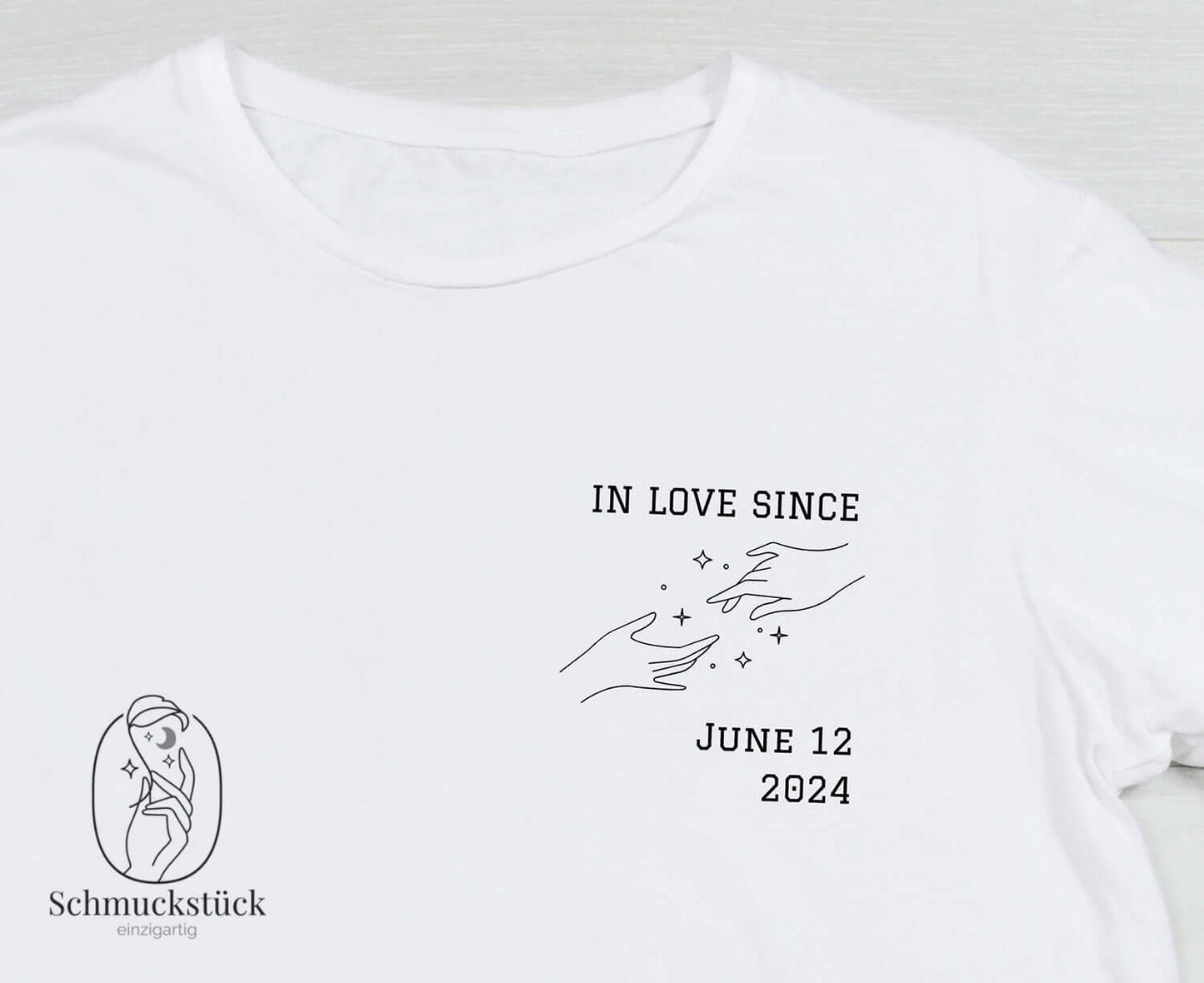 Damen T-Shirt "Love since" Liebesbotschaft - 3 verschiedene Motive mit Datum, Schmuckstück - einzigartig