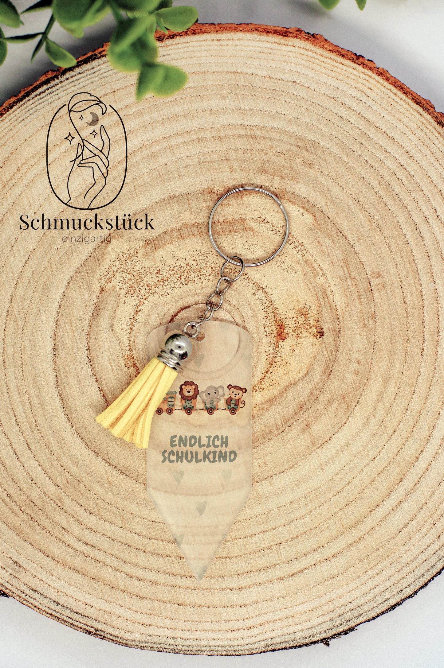 Acryl Schlüsselanhänger mit individuellen Aufdruck für Schulranzen, Schuleinführung, Schulanfang oder Kindergarten