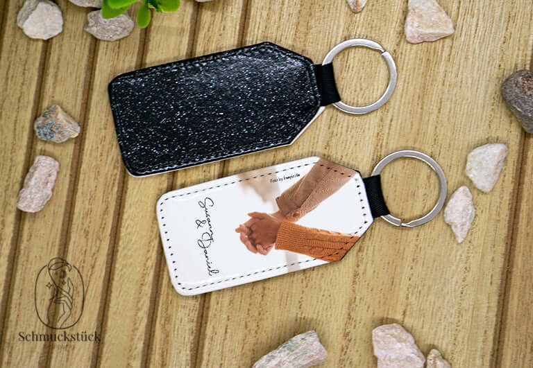 personalisierter Schlüsselanhänger mit eigenem Foto & Text, Schmuckstück - einzigartig