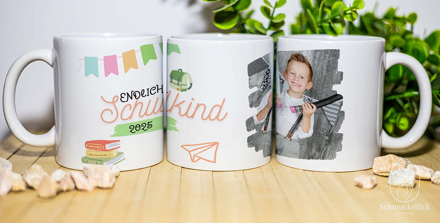 personalisierte Tasse mit Aufdruck *zur Schuleinführung / Schule, Schmuckstück - einzigartig