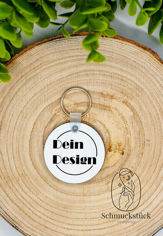 Schlüsselanhänger mit individuellen Aufdruck, Foto, Design oder Logo aus MDF mit Schlüsselring *Geschenkidee, Schmuckstück - einzigartig