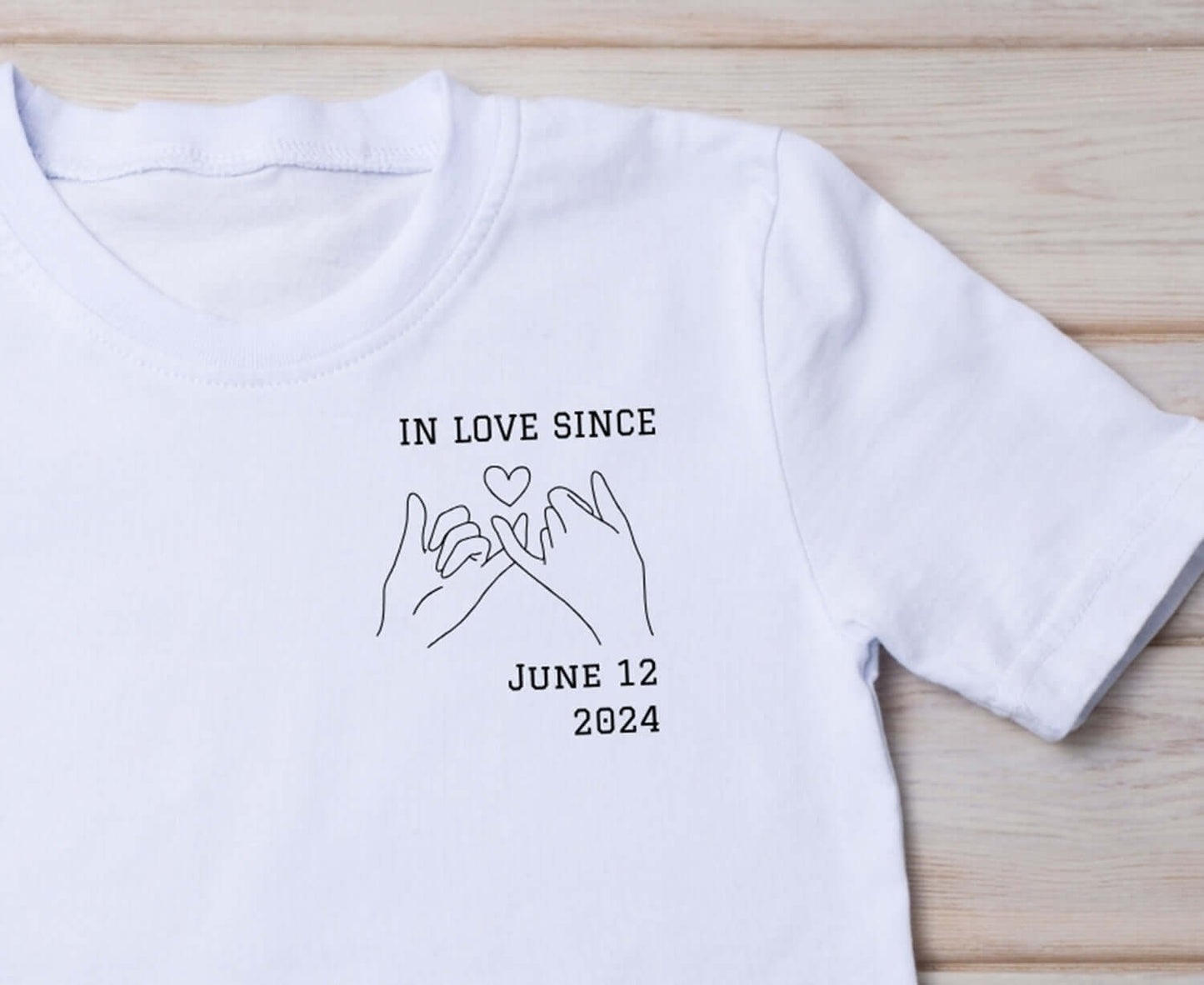 Männer T-Shirt "Love since" Liebesbotschaft - 3 verschiedene Motive mit Datum, Schmuckstück - einzigartig