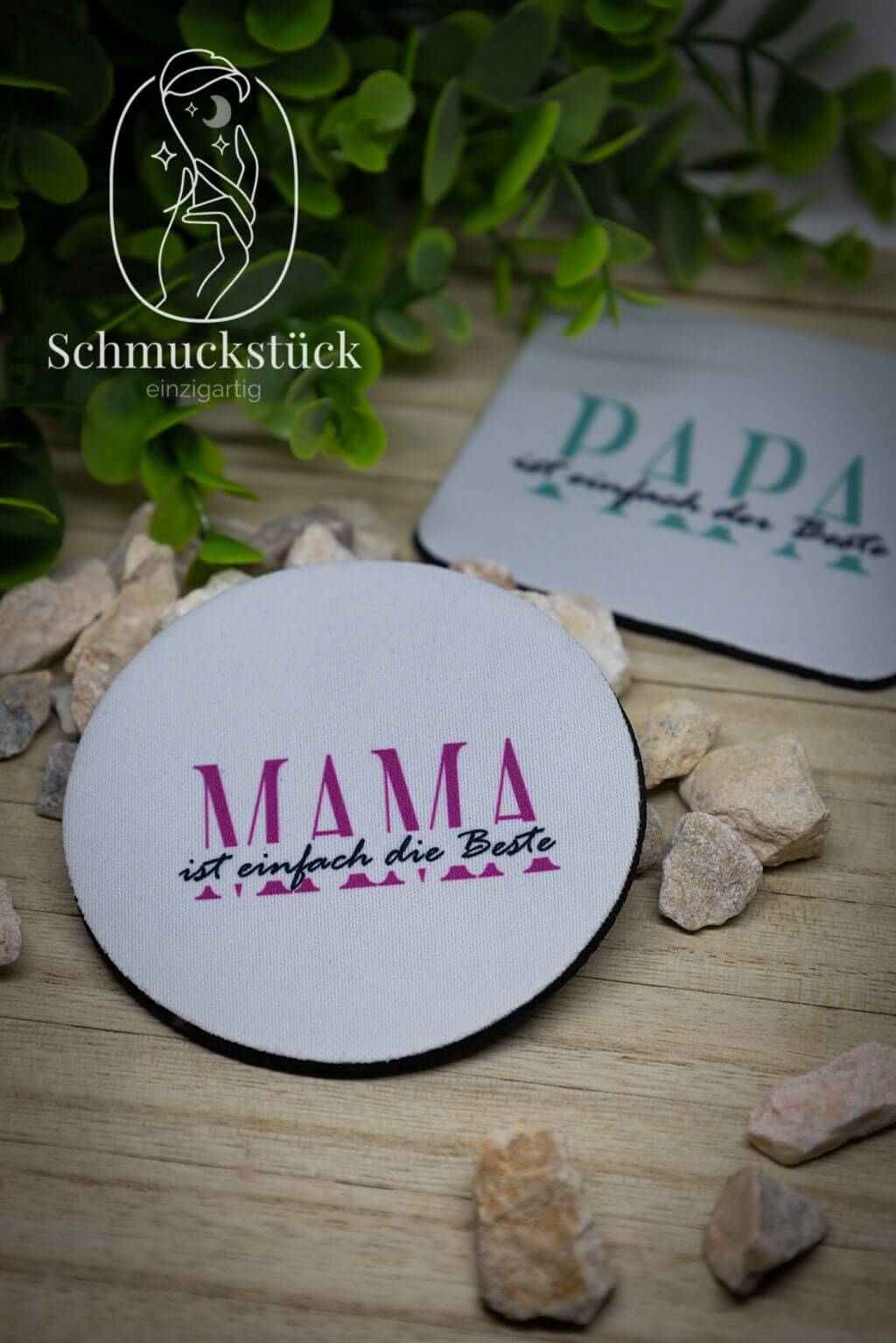 Untersetzer Gummi als Tassenuntersetzer mit eigenem Foto oder Text, Schmuckstück - einzigartig