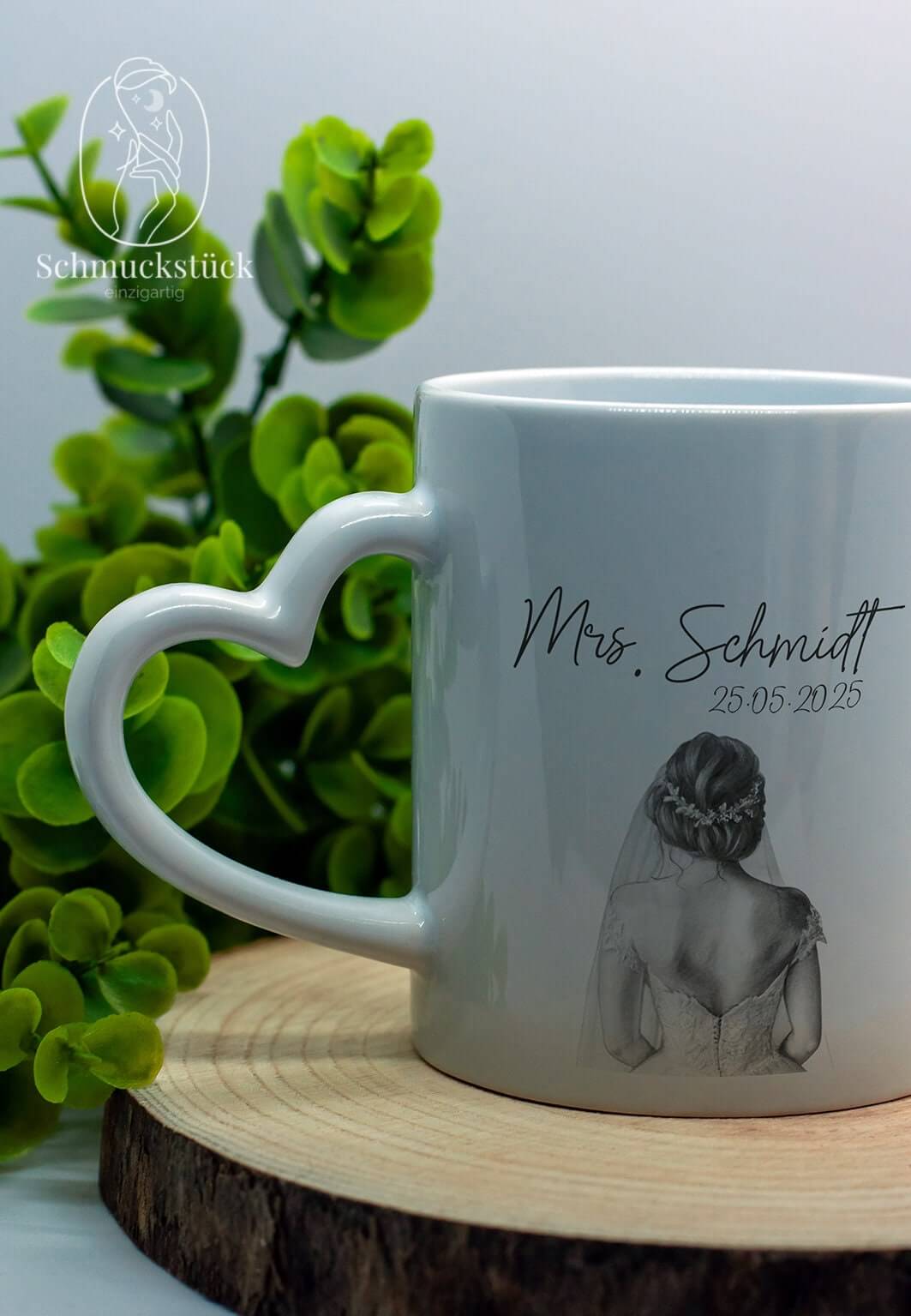 personalisierte Valentinstagstassen, Mr & Mrs Partnertassen *Geschenkidee zur Hochzeit, Partner, Tassenset, Schmuckstück - einzigartig