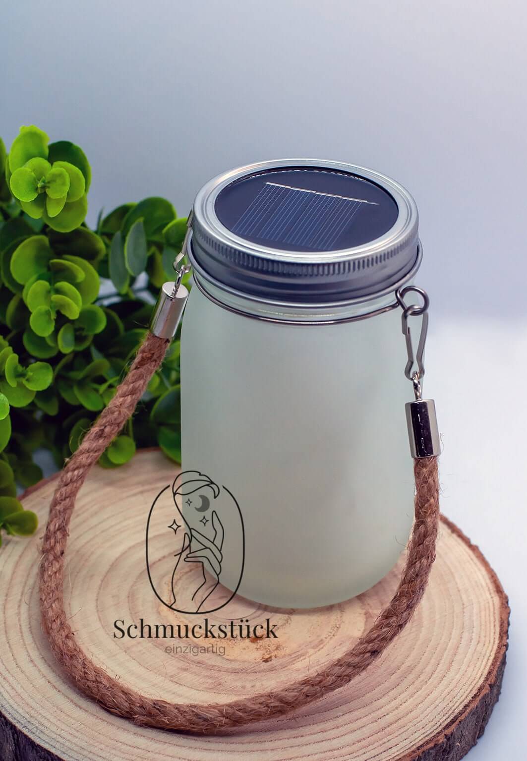 personalisiertes stimmungsvolles Solarlicht, Solarleuchte *Garten, Balkon, Camping, Outdoor, Schmuckstück - einzigartig