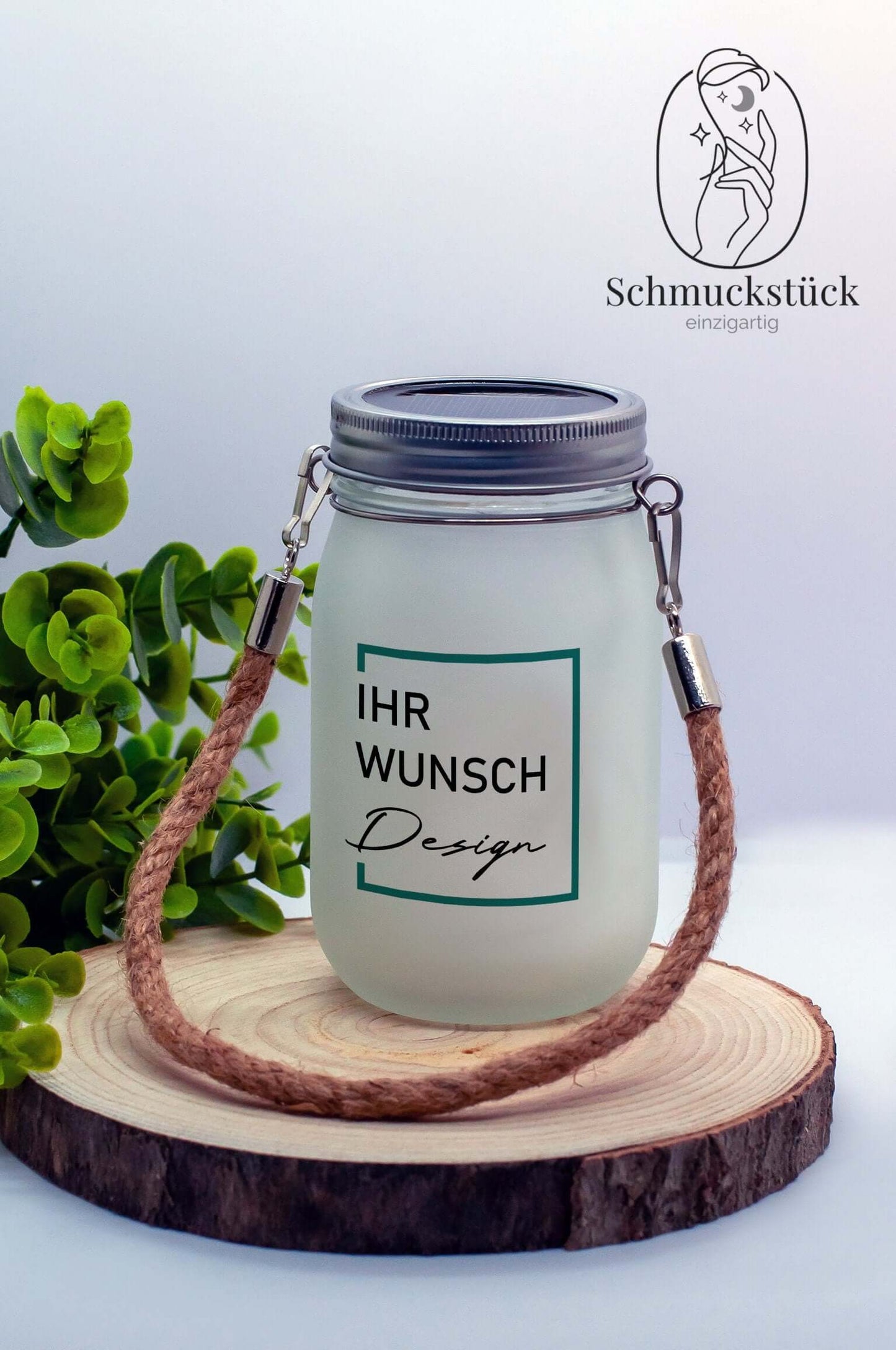 personalisiertes stimmungsvolles Solarlicht, Solarleuchte *Garten, Balkon, Camping, Outdoor, Schmuckstück - einzigartig