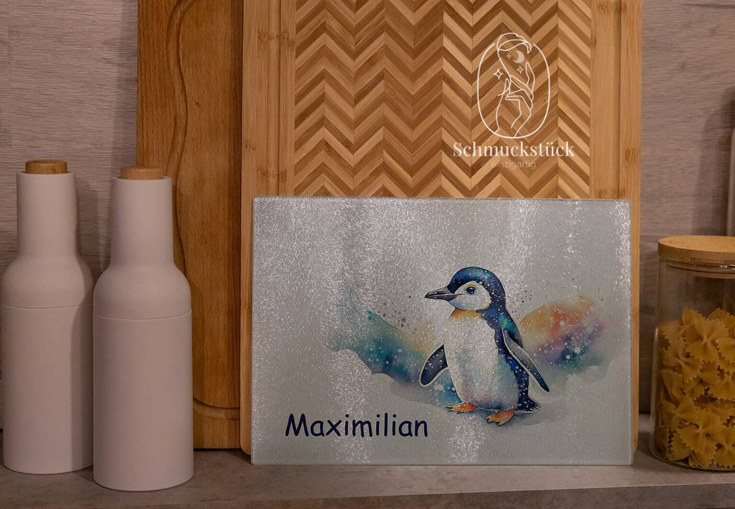 Glas Schneidebrett individuell personalisiert mit Deinem Foto, Text oder Wunschdesign *20x28,5 cm, Schmuckstück - einzigartig