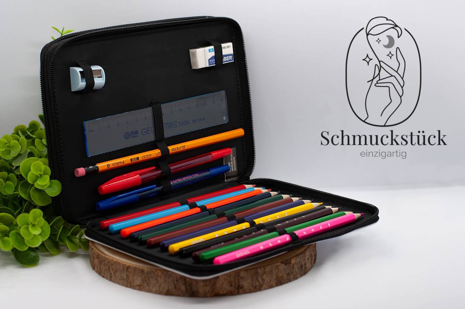 Federmappe mit Motiv, Foto oder Name *individuell gestaltbar, Schmuckstück - einzigartig