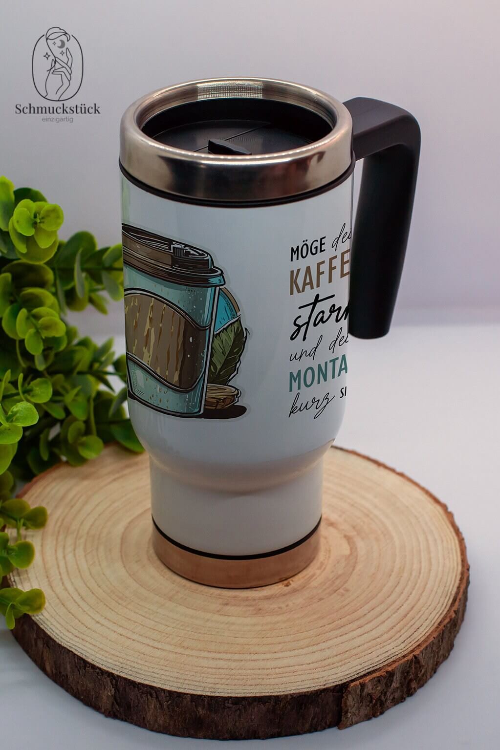 Edelstahl-Thermobecher individuell gestaltet, Schmuckstück - einzigartig