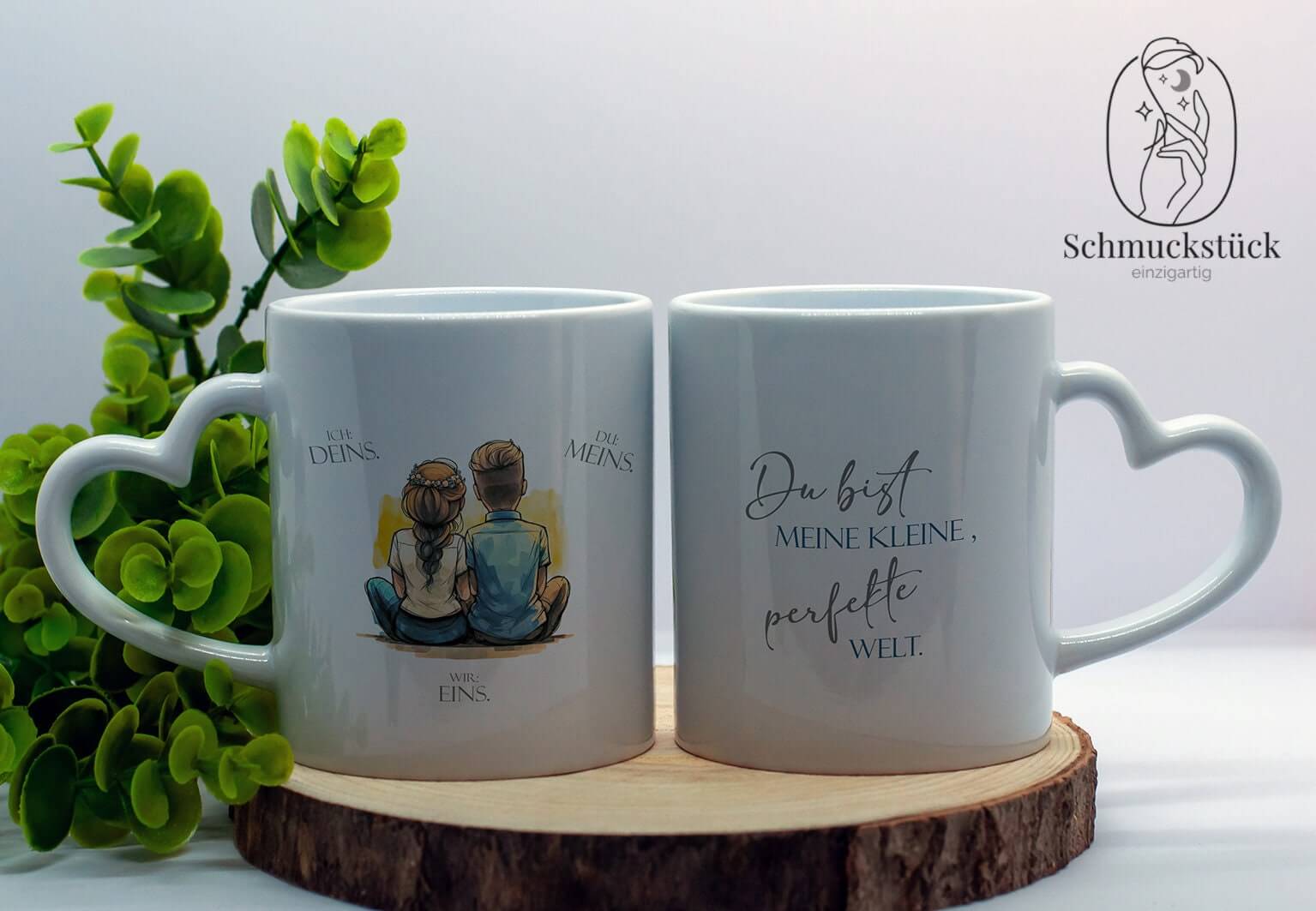 personalisierte Valentinstagstassen, Mr & Mrs Partnertassen *Geschenkidee zur Hochzeit, Partner, Tassenset, Schmuckstück - einzigartig