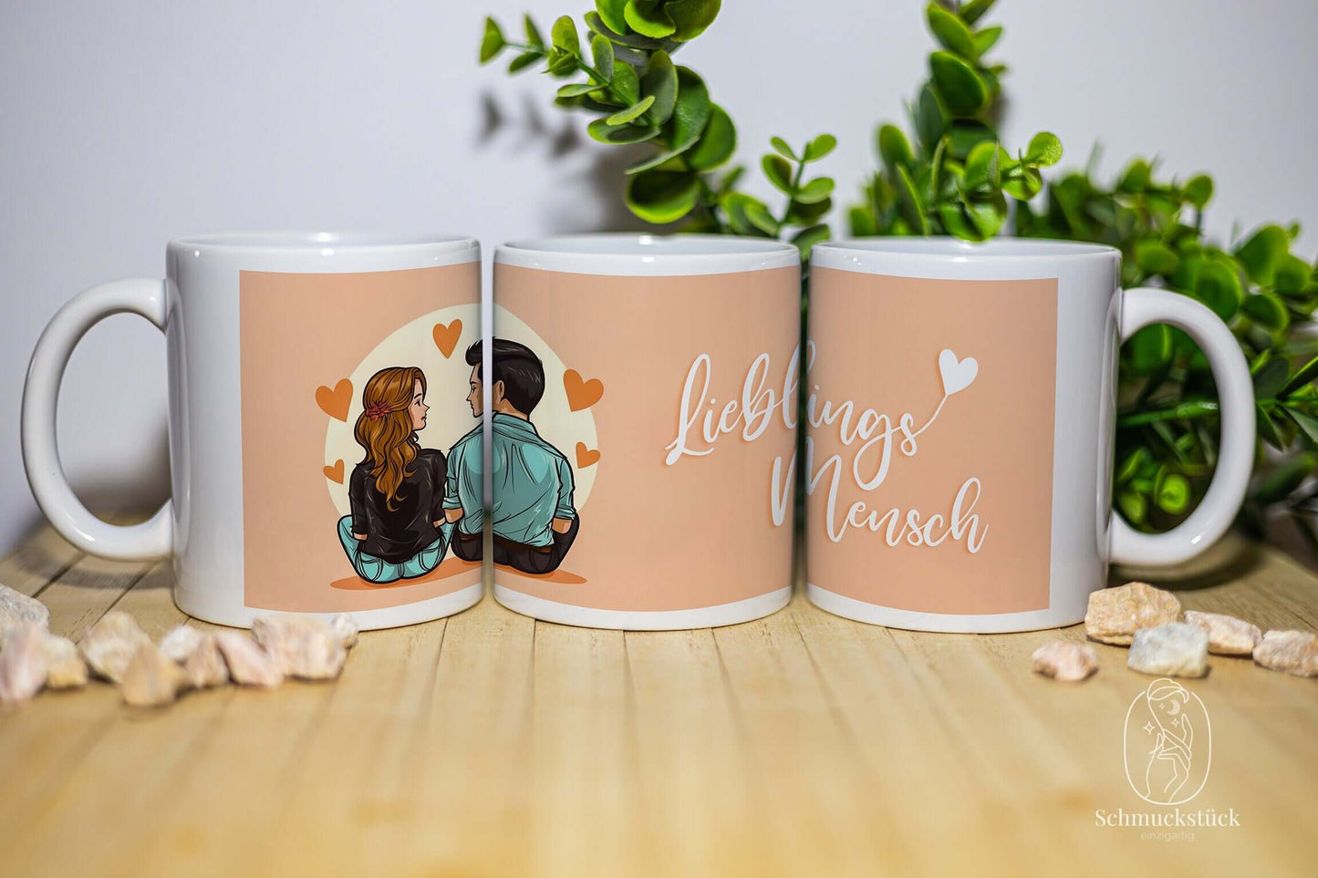 Personalisierte Tassen zum Jahrestag, Valentinstag *Geschenkidee für Hochzeit, Schmuckstück - einzigartig