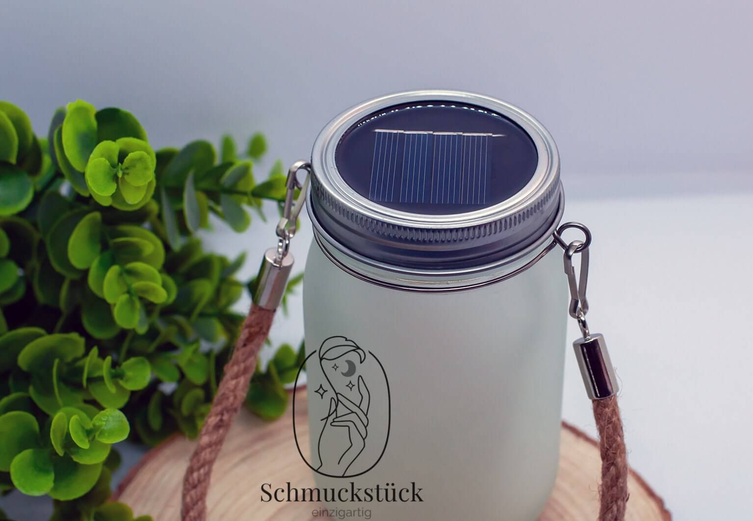 personalisiertes stimmungsvolles Solarlicht, Solarleuchte *Garten, Balkon, Camping, Outdoor, Schmuckstück - einzigartig