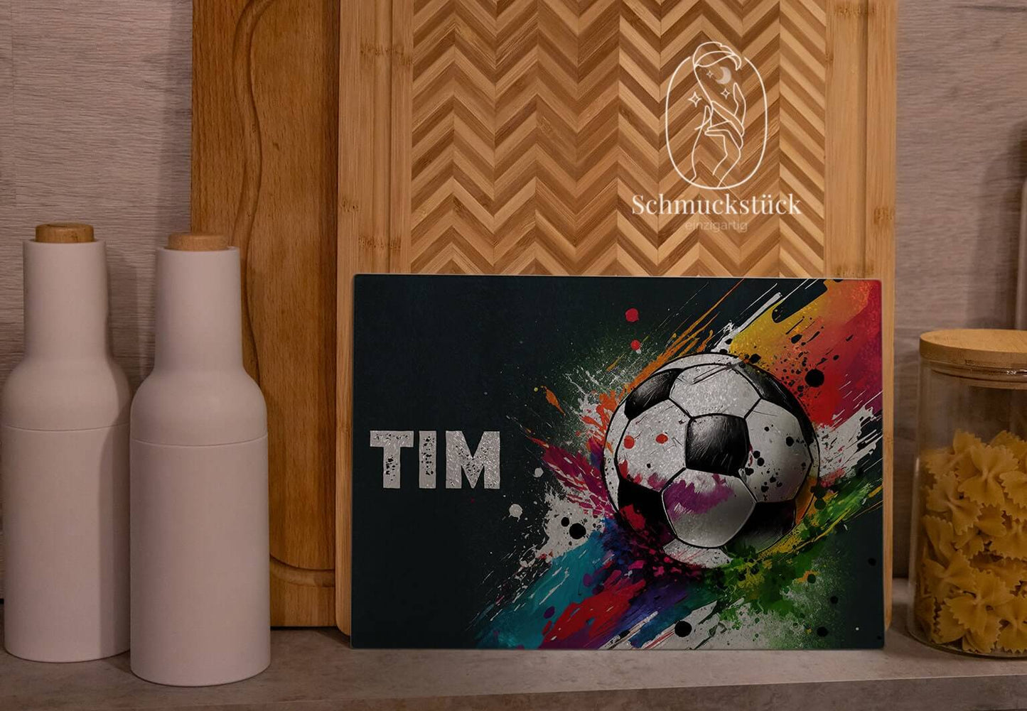 Glas Schneidebrett individuell personalisiert mit Deinem Foto, Text oder Wunschdesign *20x28,5 cm, Schmuckstück - einzigartig