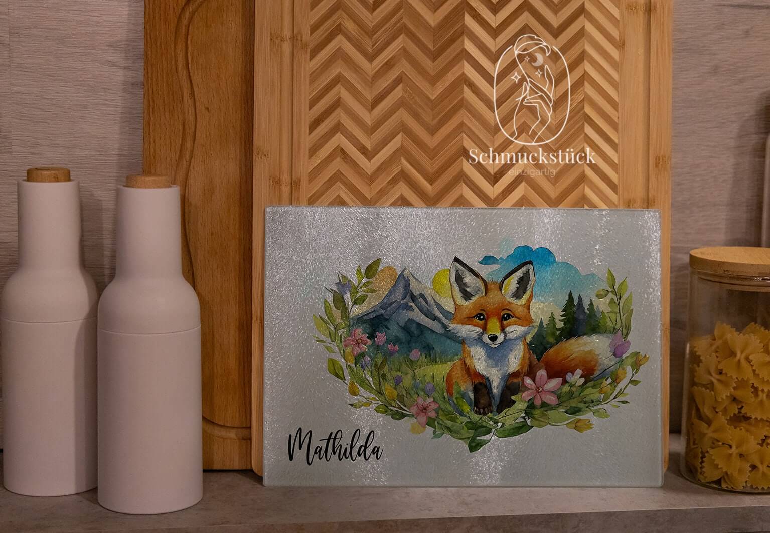 Glas Schneidebrett individuell personalisiert mit Deinem Foto, Text oder Wunschdesign *20x28,5 cm, Schmuckstück - einzigartig