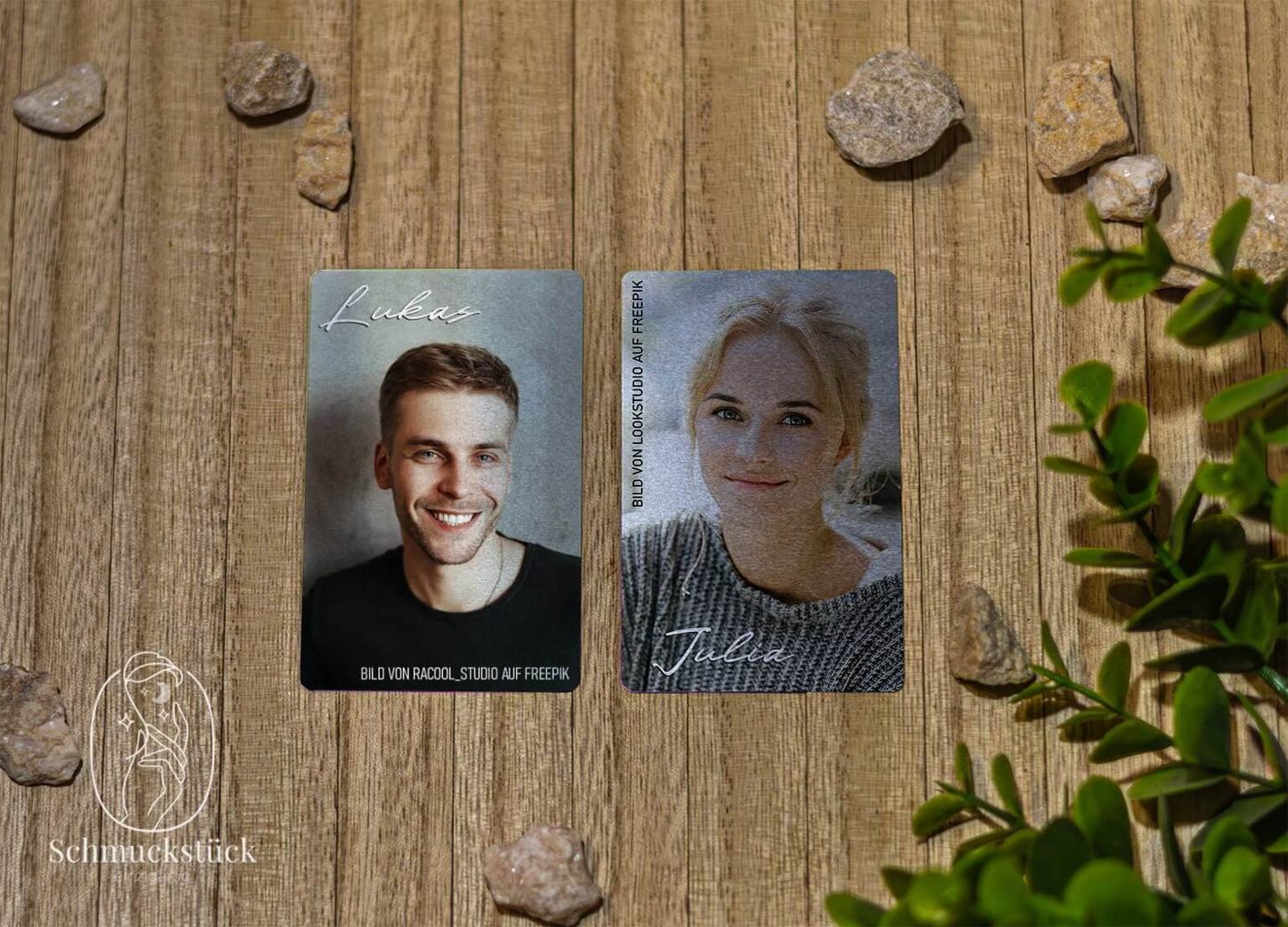 Visitenkarten als Partner Karten - personalisierte Geschenkkarten für Deinen Liebsten zum Valentinstag, Hochzeit, Jahrestag, Schmuckstück - einzigartig