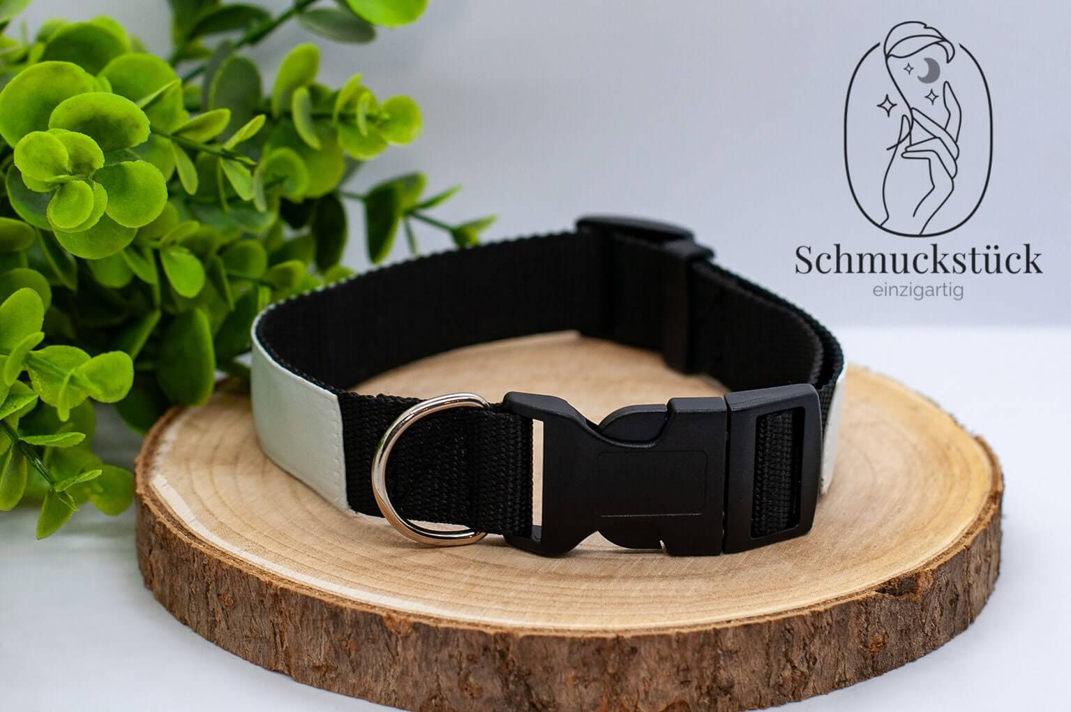 individuell gestaltetes Hundehalsband mit eigenem Foto / Name, Schmuckstück - einzigartig