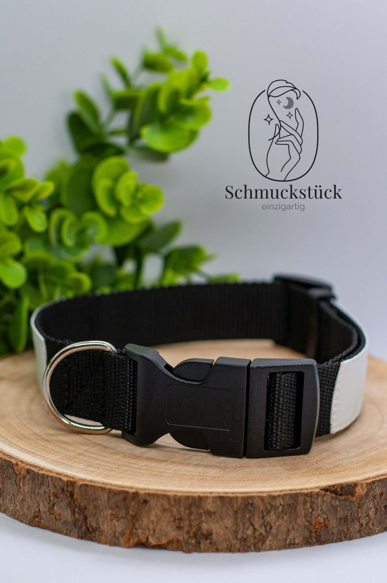 individuell gestaltetes Hundehalsband mit eigenem Foto / Name, Schmuckstück - einzigartig