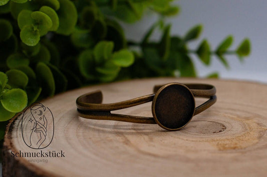 Cabochon Fassung Armreif *Bronze Antik *20 mm, Schmuckstück - einzigartig