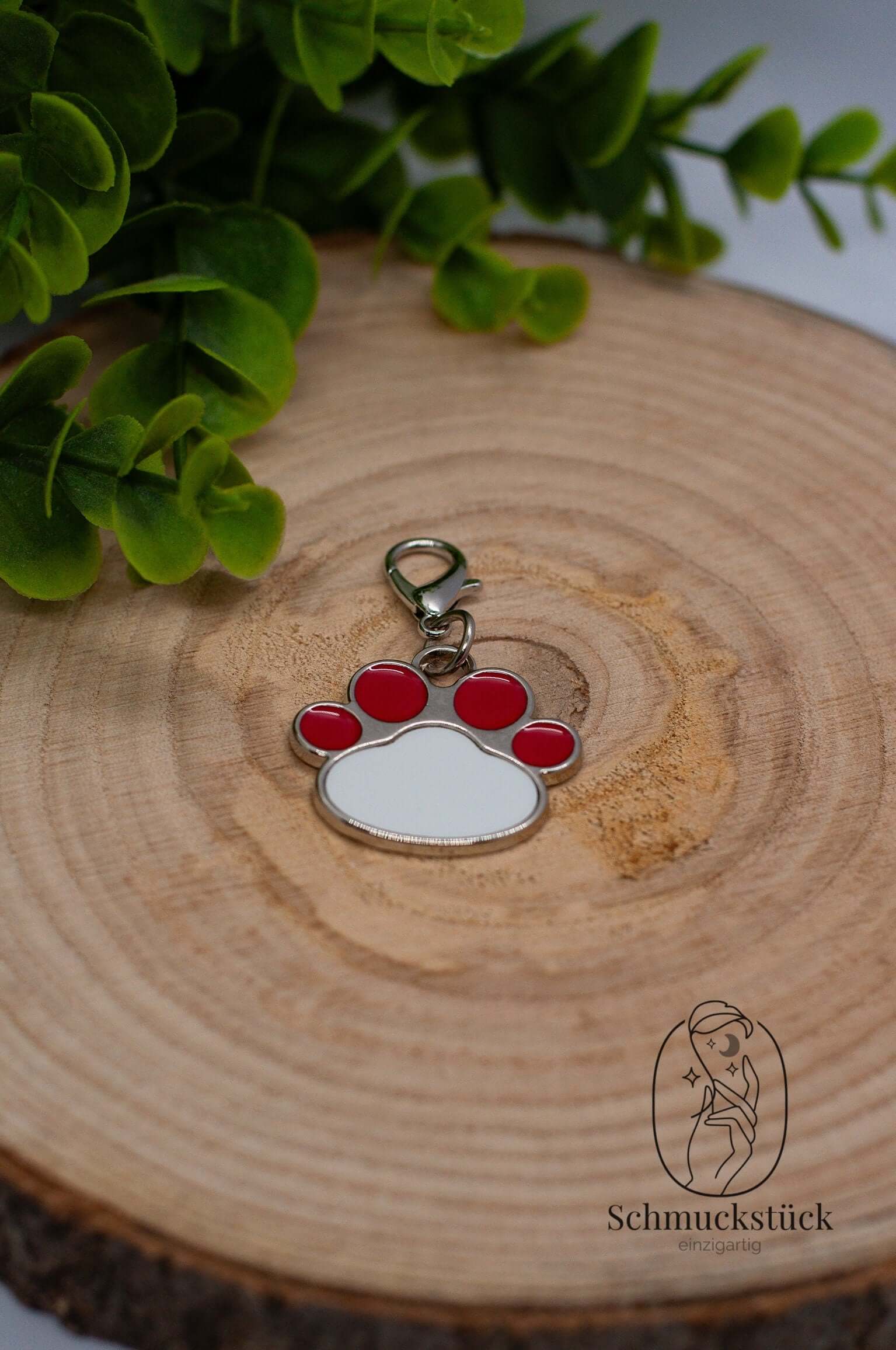 Anhänger Hundepfote / ID Marke Hund mit individuellen Aufdruck, Schmuckstück - einzigartig