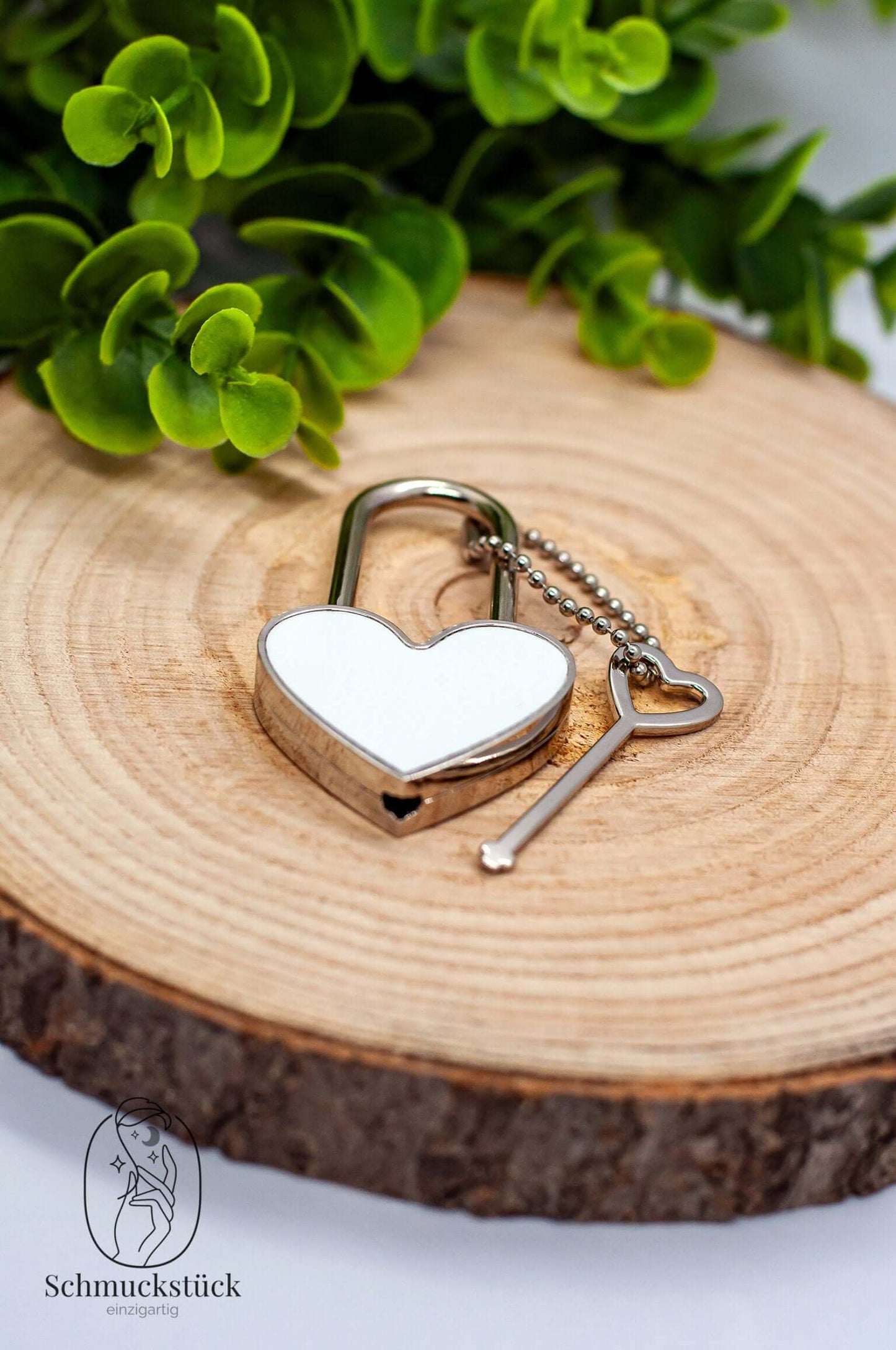 Liebesschloss mit individuellen Foto *Schloss mit Schlüssel zum Valentinstag, Jahrestag oder als Geschenkidee, Schmuckstück - einzigartig