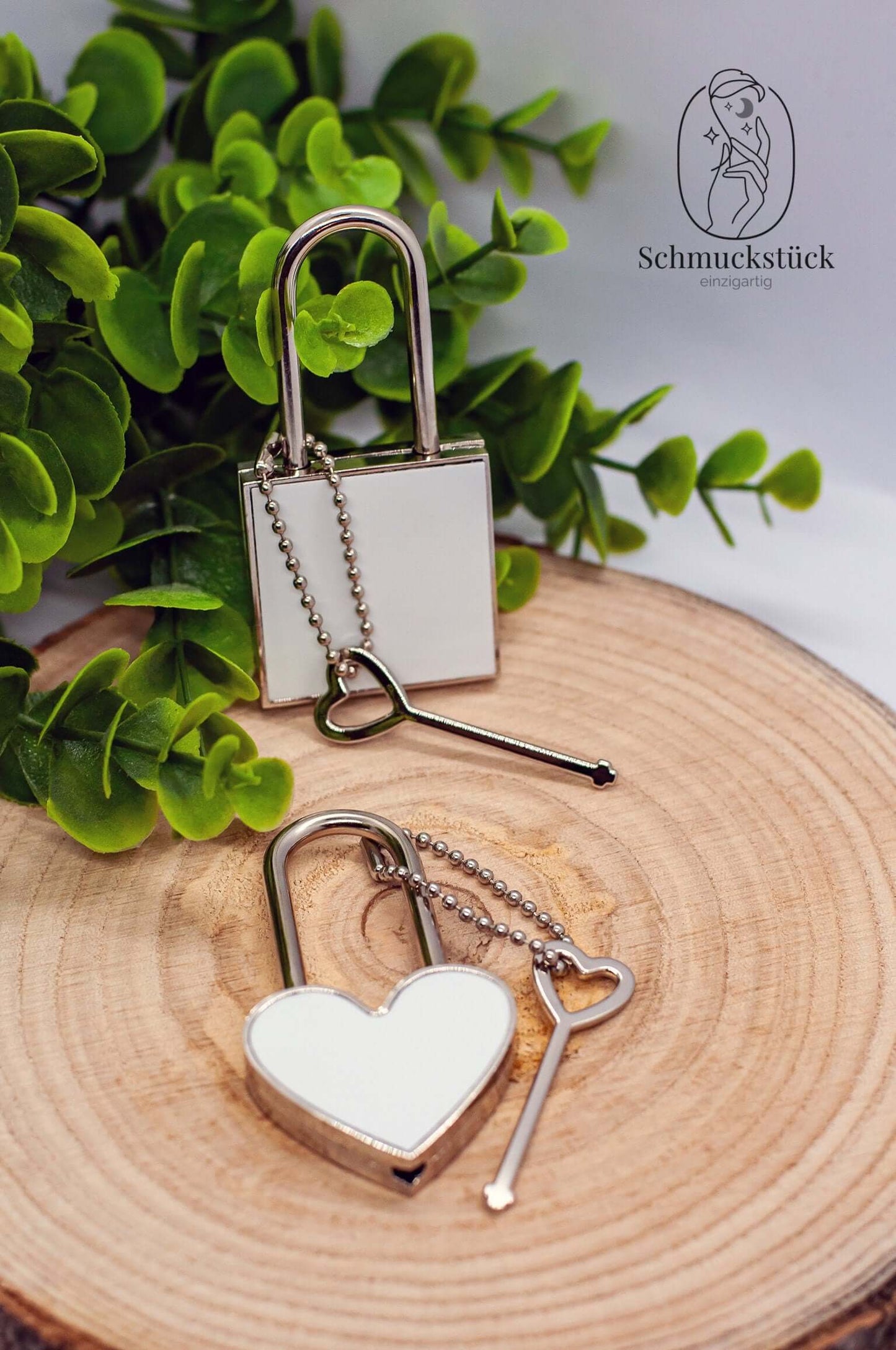 Liebesschloss mit individuellen Foto *Schloss mit Schlüssel zum Valentinstag, Jahrestag oder als Geschenkidee, Schmuckstück - einzigartig