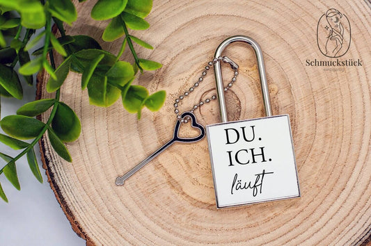 Liebesschloss mit individuellen Foto *Schloss mit Schlüssel zum Valentinstag, Jahrestag oder als Geschenkidee, Schmuckstück - einzigartig