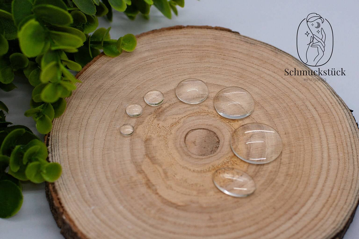 Glas Cabochon / 8 / 10 / 12 / 20 / 25 / 30 / 18x24 / rund / oval, Schmuckstück - einzigartig