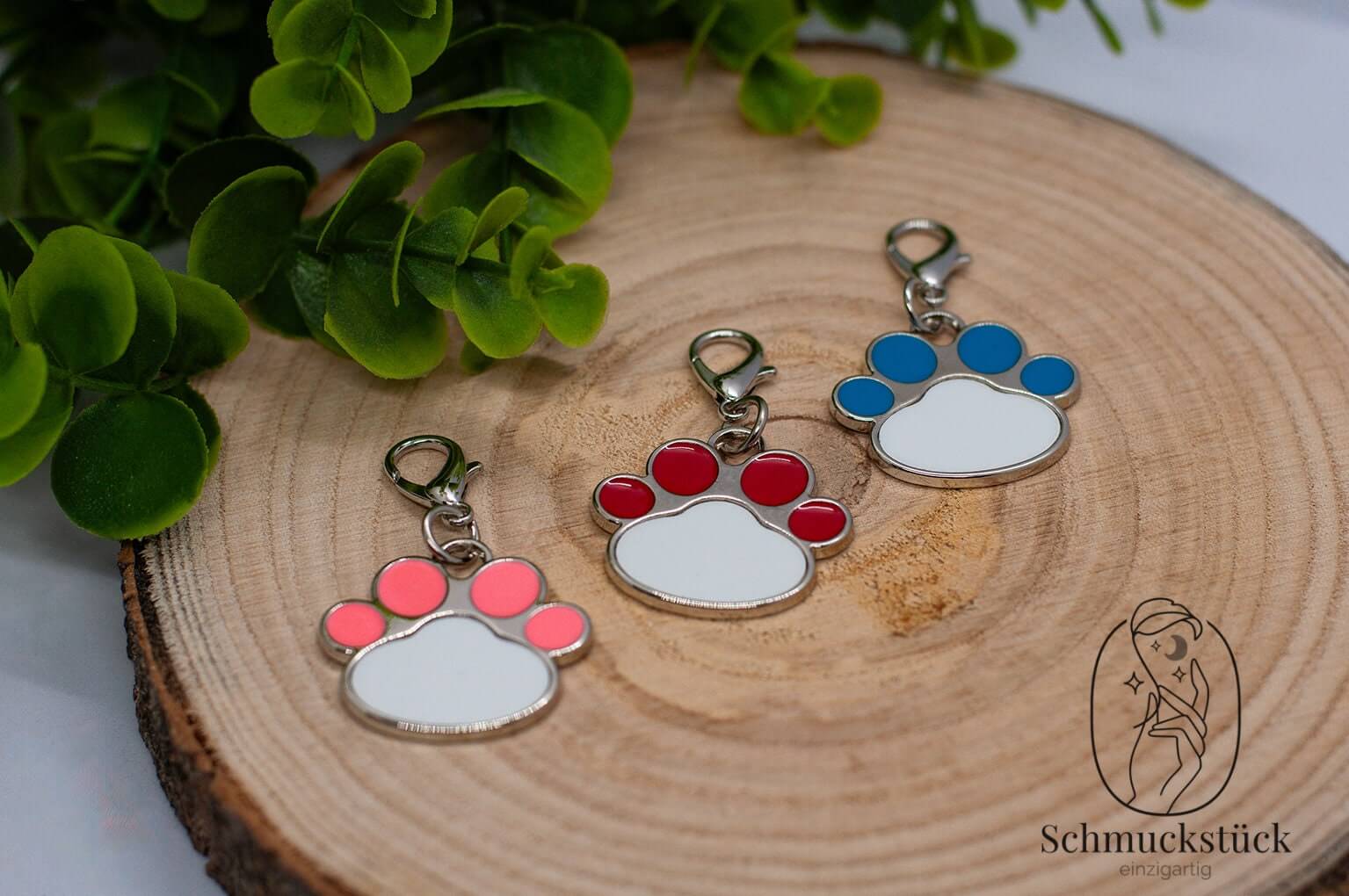 Anhänger Hundepfote / ID Marke Hund mit individuellen Aufdruck, Schmuckstück - einzigartig