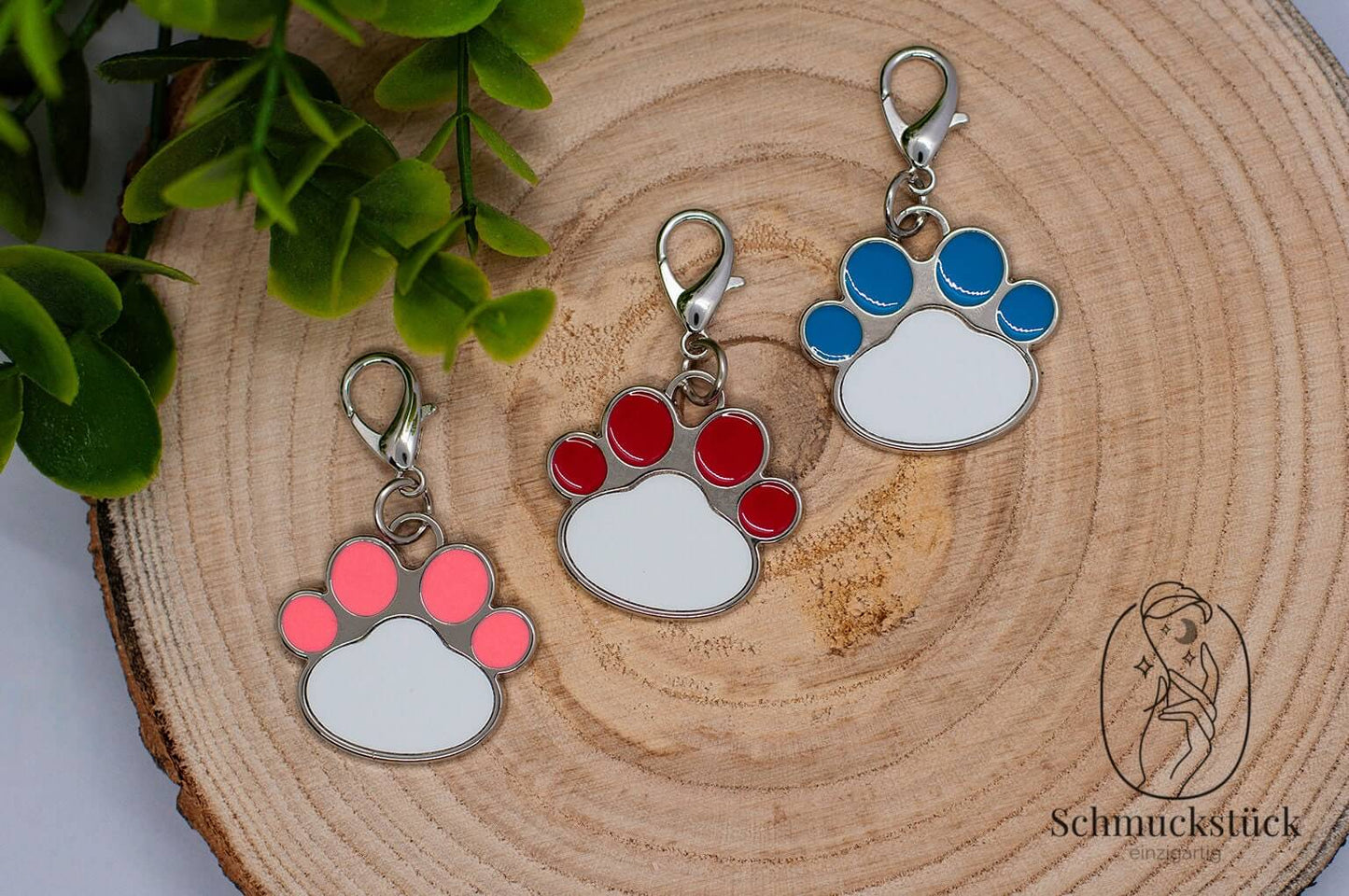 Anhänger Hundepfote / ID Marke Hund mit individuellen Aufdruck, Schmuckstück - einzigartig