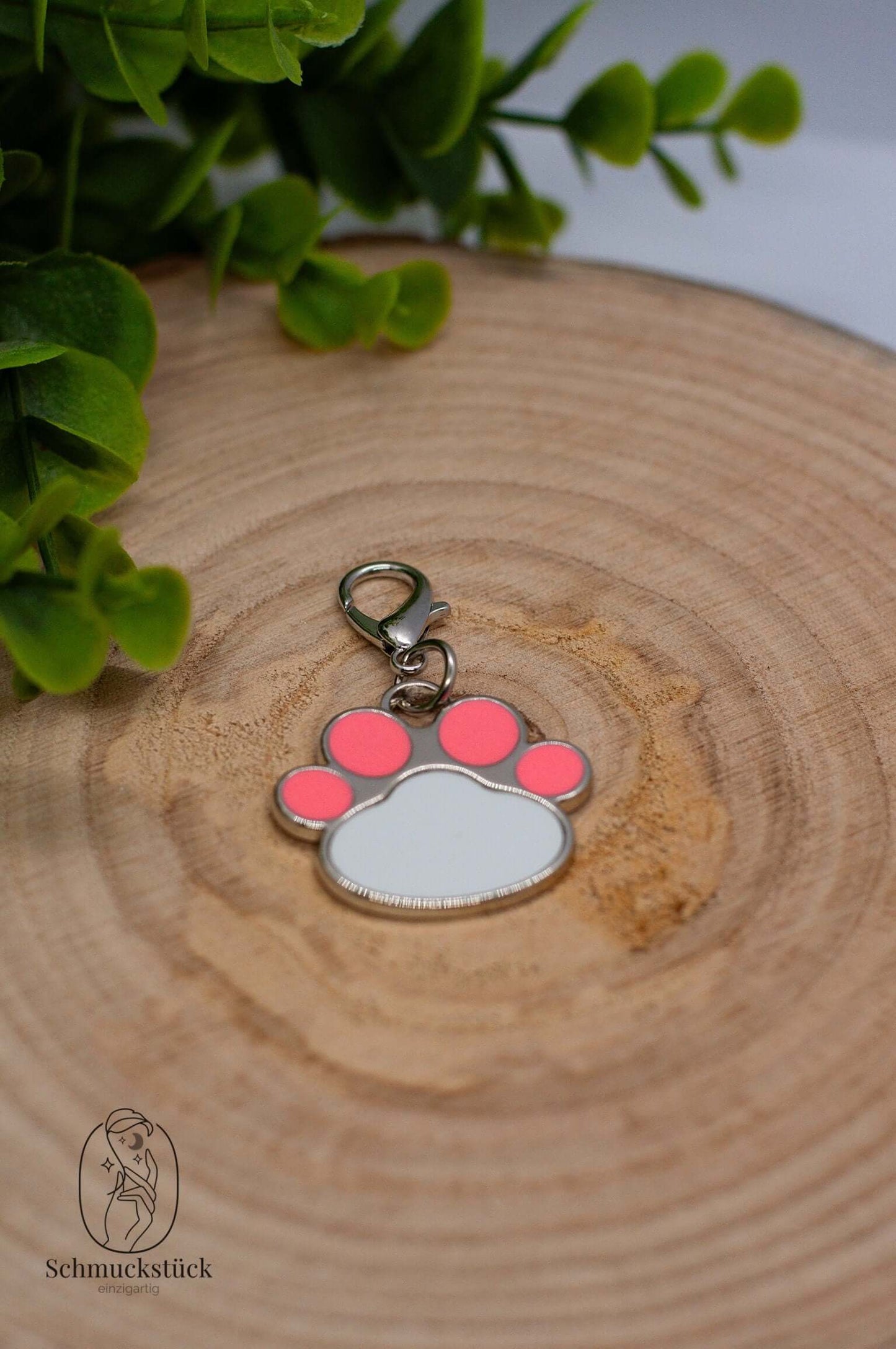 Anhänger Hundepfote / ID Marke Hund mit individuellen Aufdruck, Schmuckstück - einzigartig