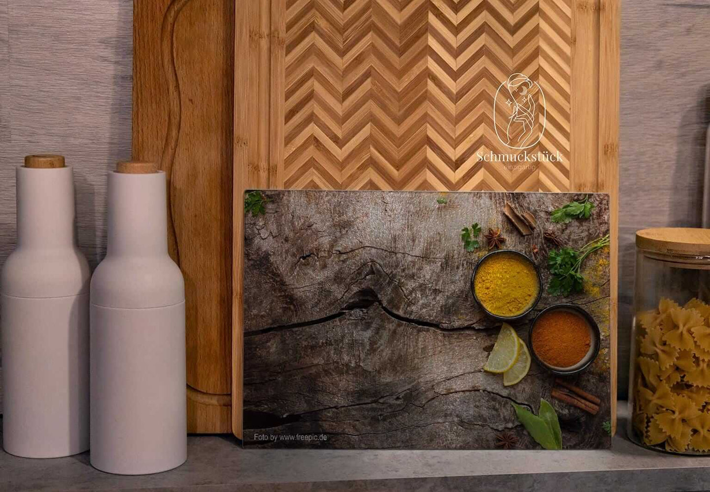 Glas Schneidebrett individuell personalisiert mit Deinem Foto, Text oder Wunschdesign *20x28,5 cm, Schmuckstück - einzigartig