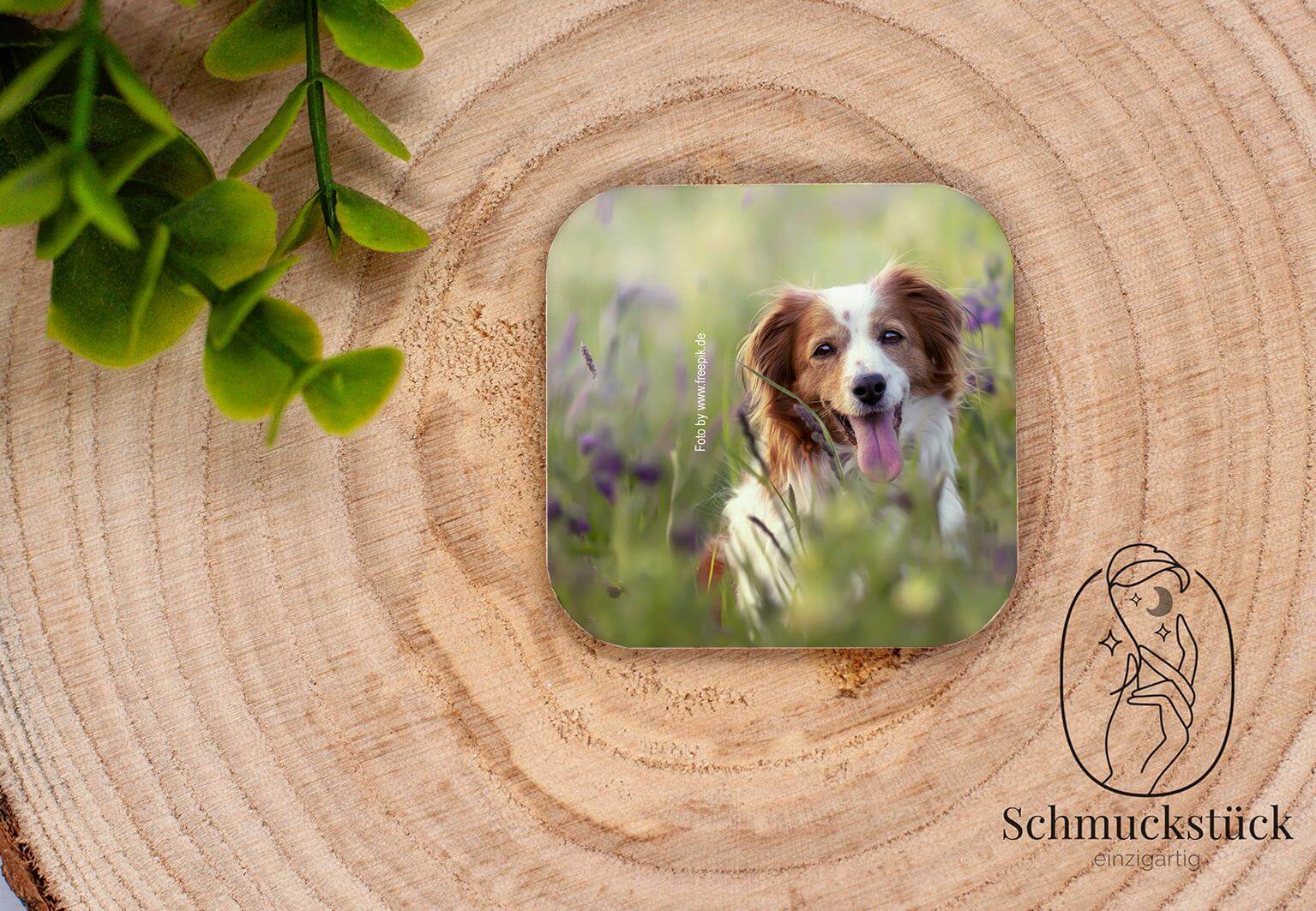 individuell personalisierter Fotomagnet aus MDF mit eigenem Foto, Schmuckstück - einzigartig