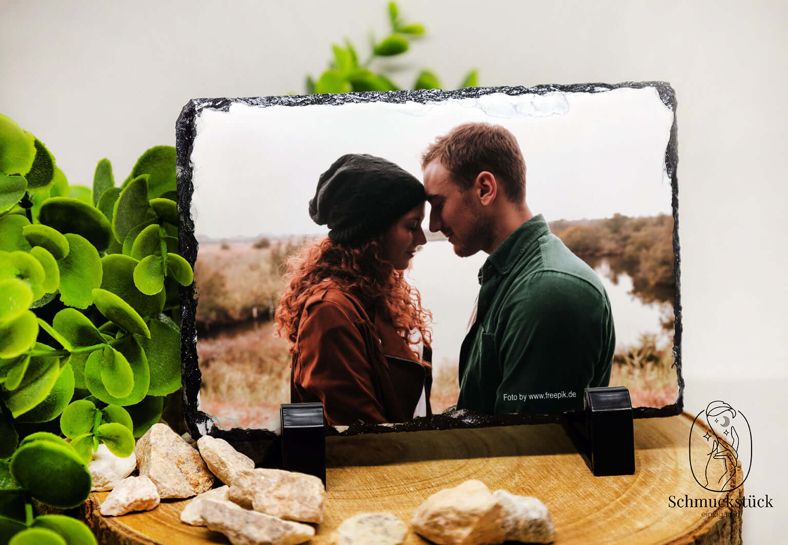 Schiefertafel mit individuellen Aufdruck, Foto als Grabtafel, Erinnerungstafel *10x15 cm, Schmuckstück - einzigartig