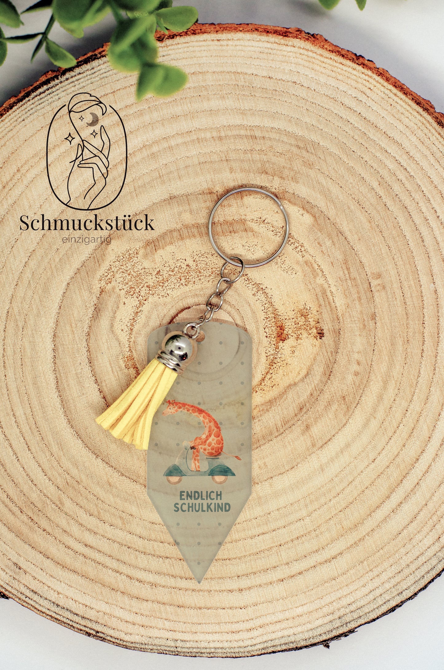 Acryl Schlüsselanhänger mit individuellen Aufdruck für Schulranzen, Schuleinführung, Schulanfang oder Kindergarten