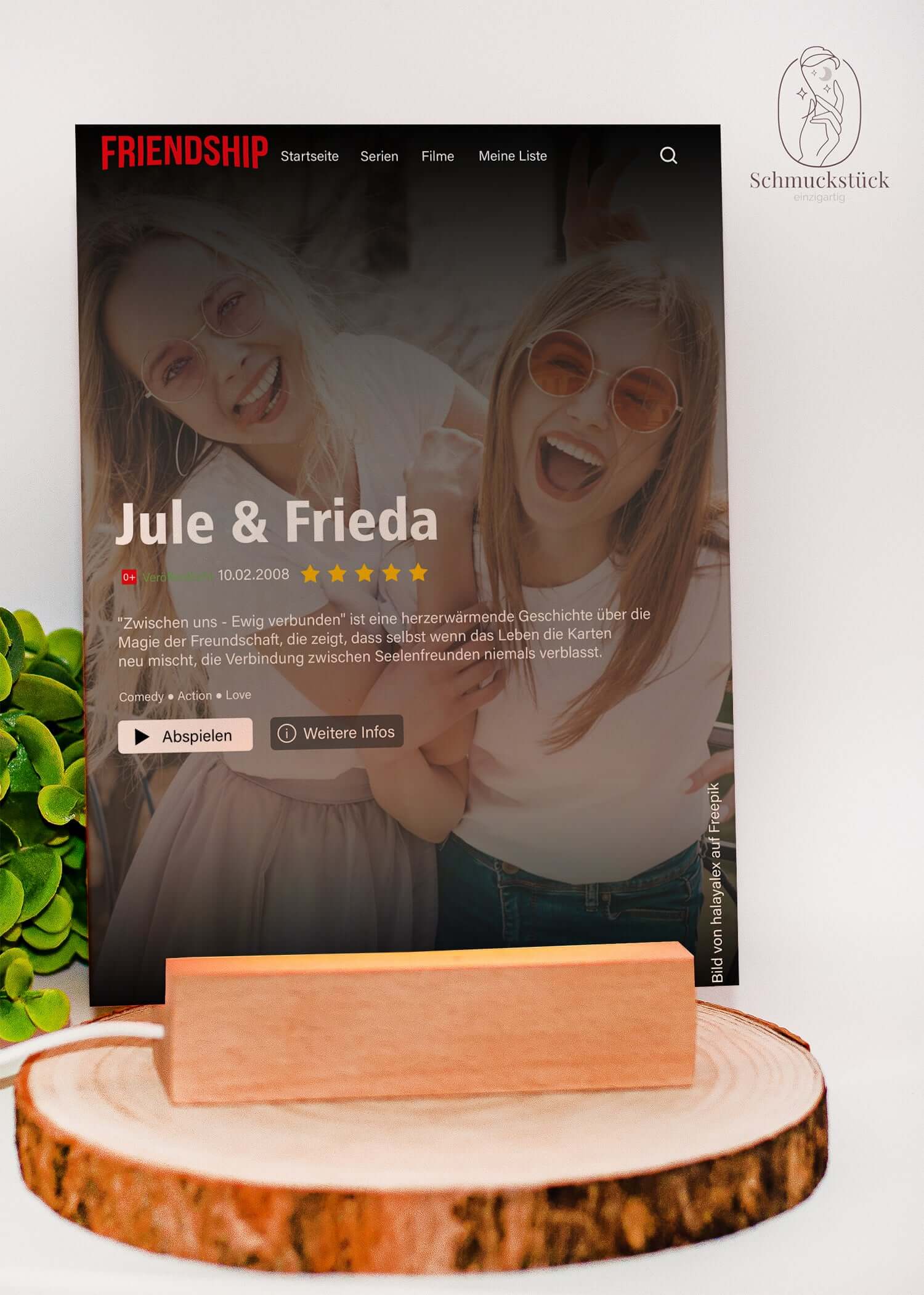 Personalisiertes "Netflix"-Filmposter* für Paare, Familie und Freunde auf Acrylglas, Schmuckstück - einzigartig