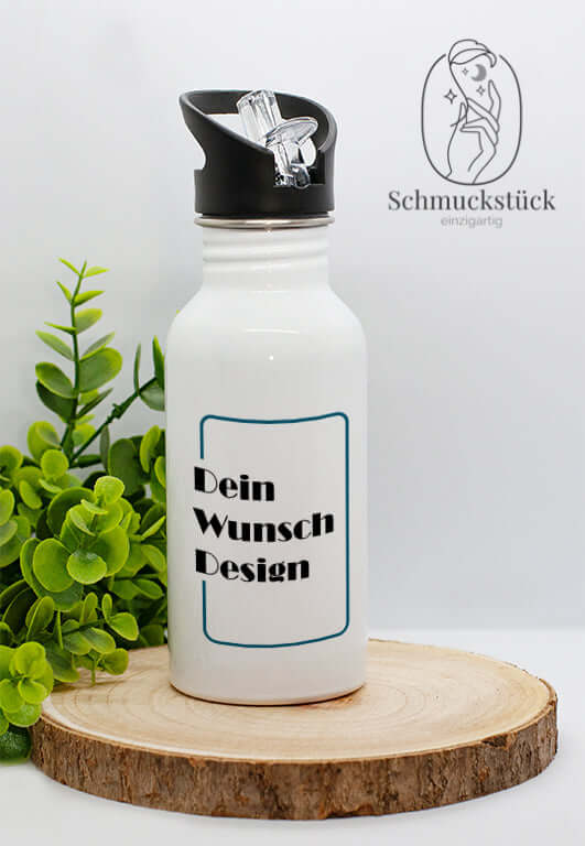 personalisierte Trinkflasche mit Foto und Name für Schule, Schuleinführung oder Kindergarten, Schmuckstück - einzigartig