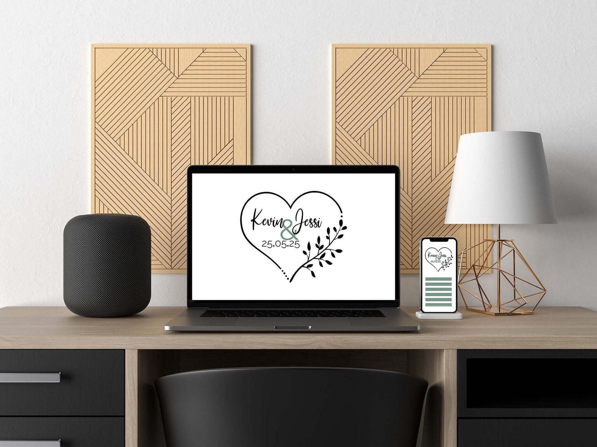 Vorgefertigtes Logo Design, Hochzeits-Monogramm, Modernes Hochzeits-Logo für Hochzeit, Schmuckstück - einzigartig