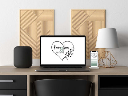 Vorgefertigtes Logo Design, Hochzeits-Monogramm, Modernes Hochzeits-Logo für Hochzeit, Schmuckstück - einzigartig