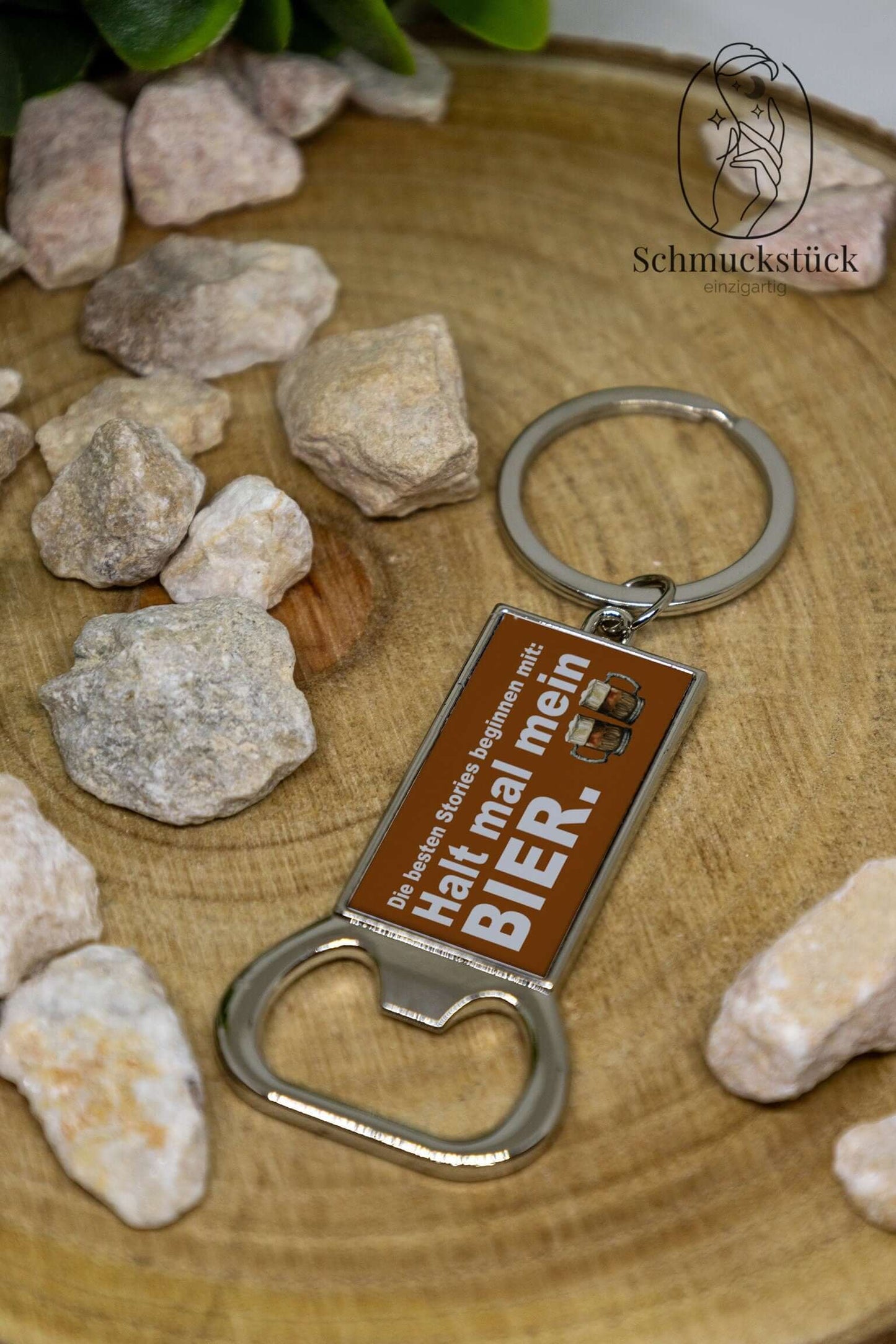 Flaschenöffner mit Foto, Logo oder Wunschdesign, Schmuckstück - einzigartig